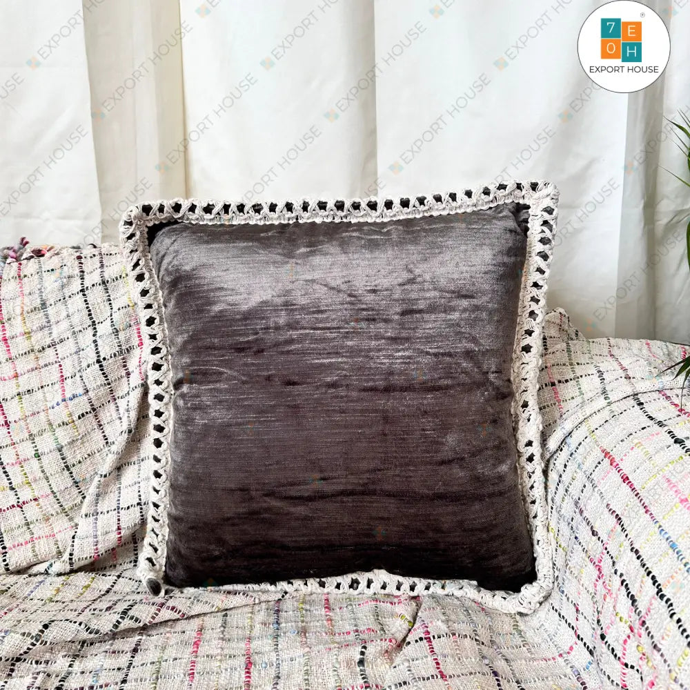 Export House Cotton Plain Cushion Cover -  Size:40cm X 40cm (16" X 16")