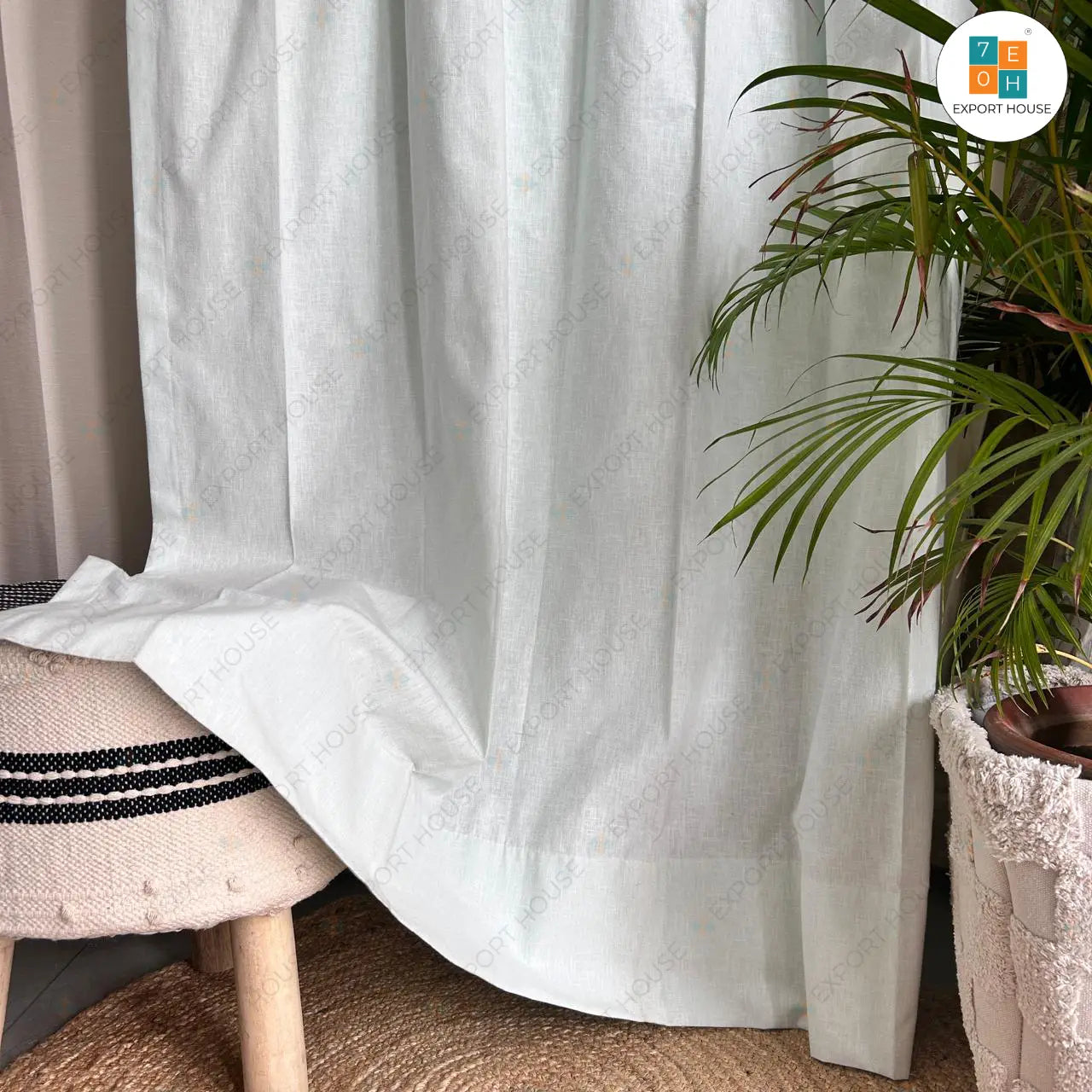 Solid Cotton Curtain