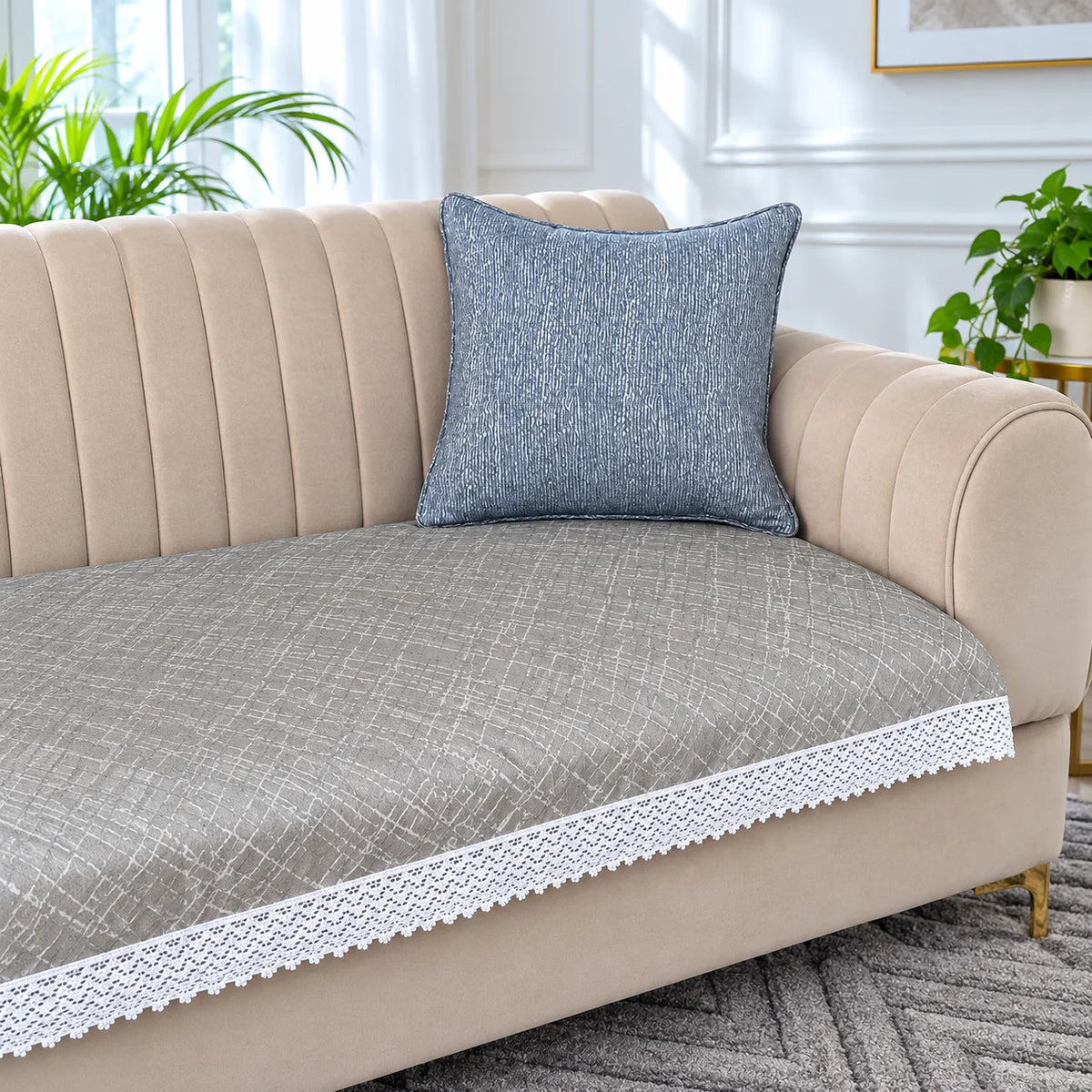 Sofa Cover with tassels