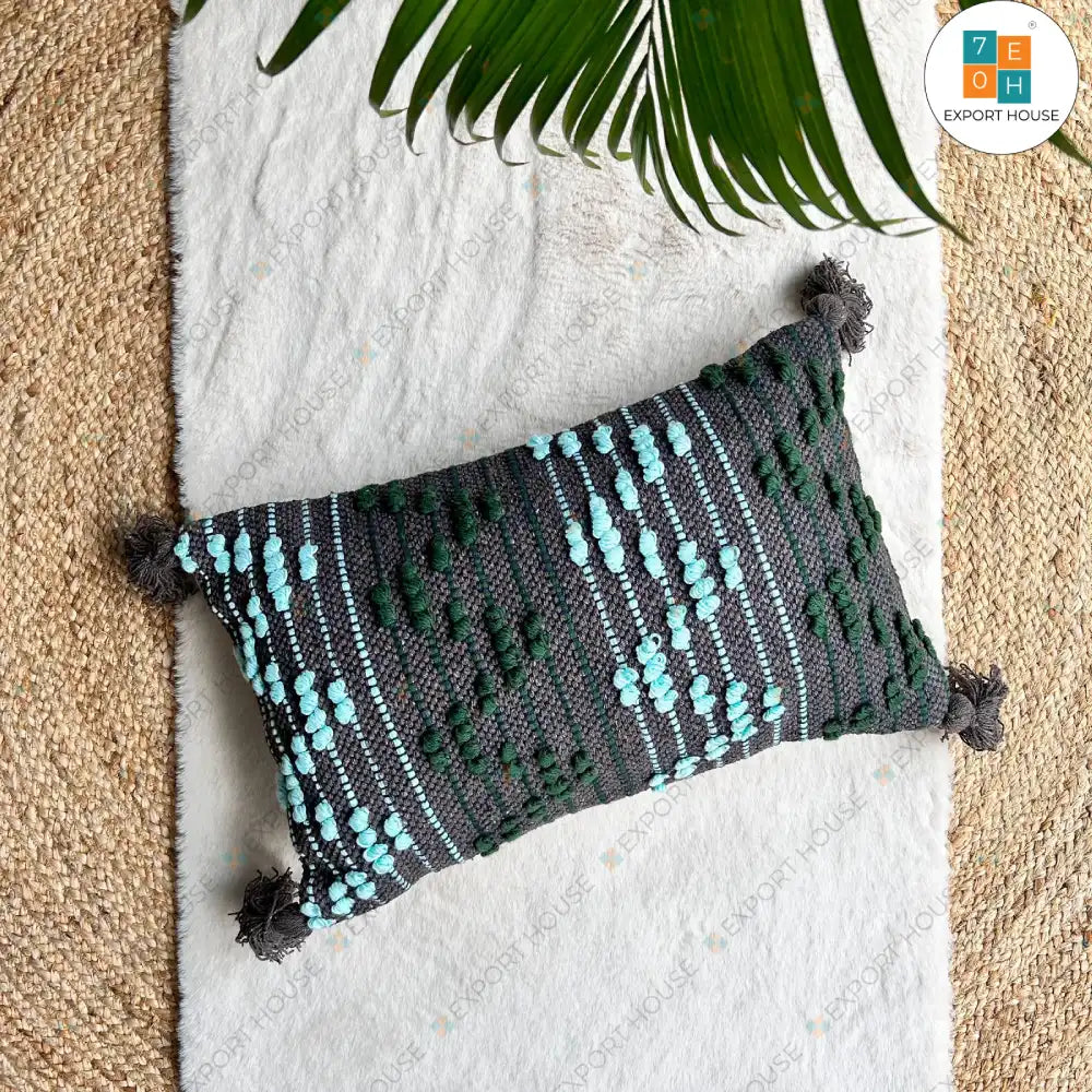Export House Cotton Boho Lumbar Cover - Size:30cm X 50cm (12" X 20")