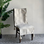Broken Stripe Dash Pattern Chair Cover with Tassels