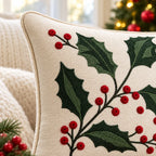 Christmas Embroidered Cushion Cover