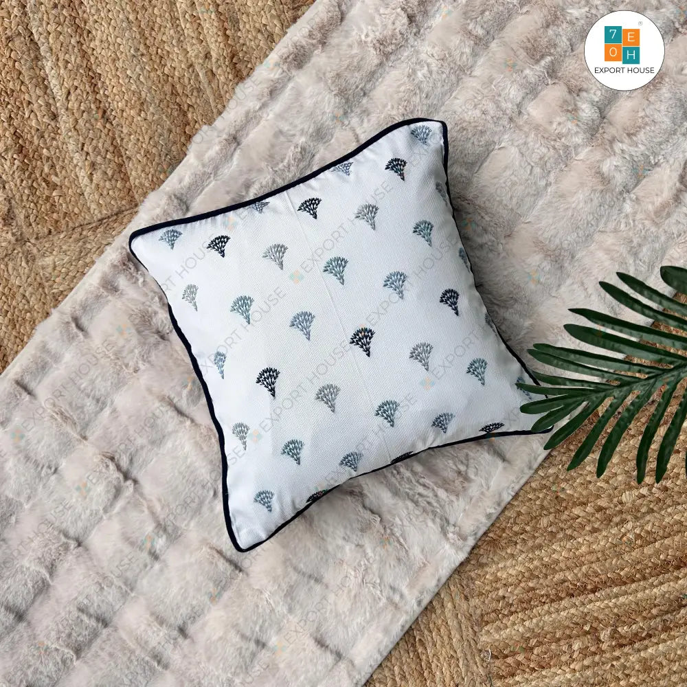 Export House Cotton Embroidered Cushion Cover -  Size:40cm X 40cm (16" X 16")