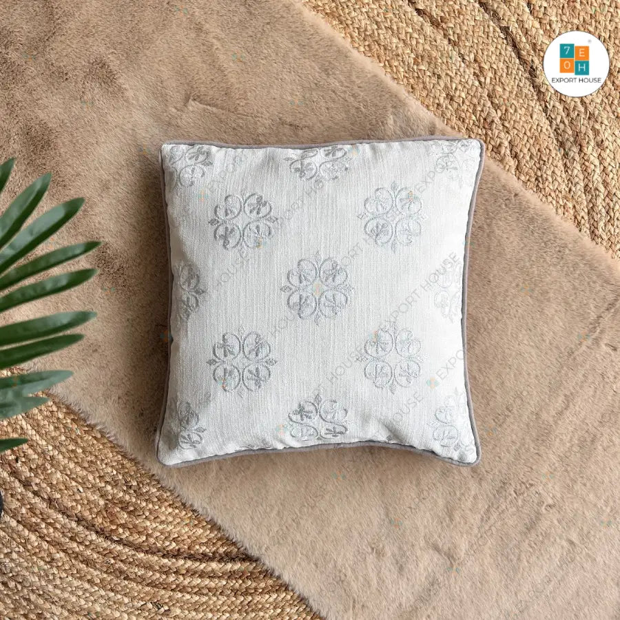 Export House Cotton Embroidered Cushion Cover -  Size:40cm X 40cm (16" X 16")