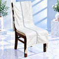 Shimmer Finish Honeycomb Geometric Chair Cover with Tassels