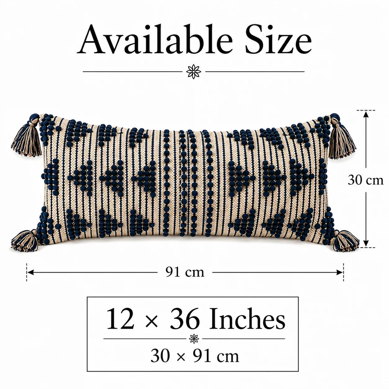 Designer Lumbar Cushion Cover 12x36 | Buy Cushions Online