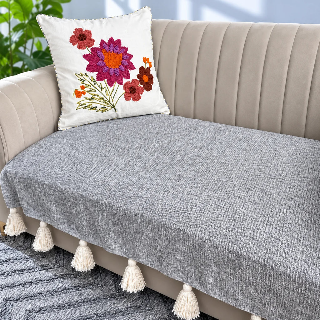 Sofa Cover with tassels