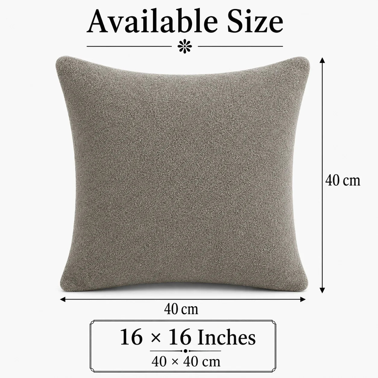 Solid Reversible Boucle Cushion Cover
