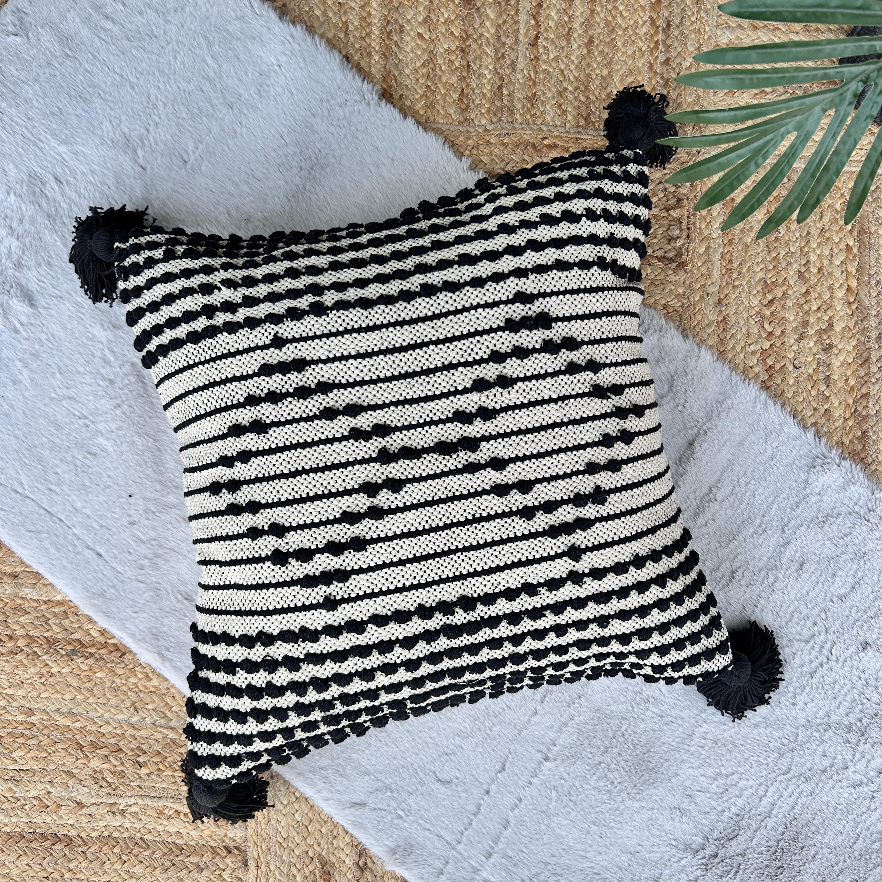 Cotton Boho Cushion Cover, 50cm X 50cm (20" X 20")