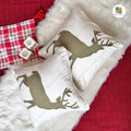 Christmas Themed Cotton Embroidered Cushion Cover, Size:40cm X 40cm (16" X 16")