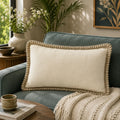 Woven Halo Cotton Lumbar Cushion Cover