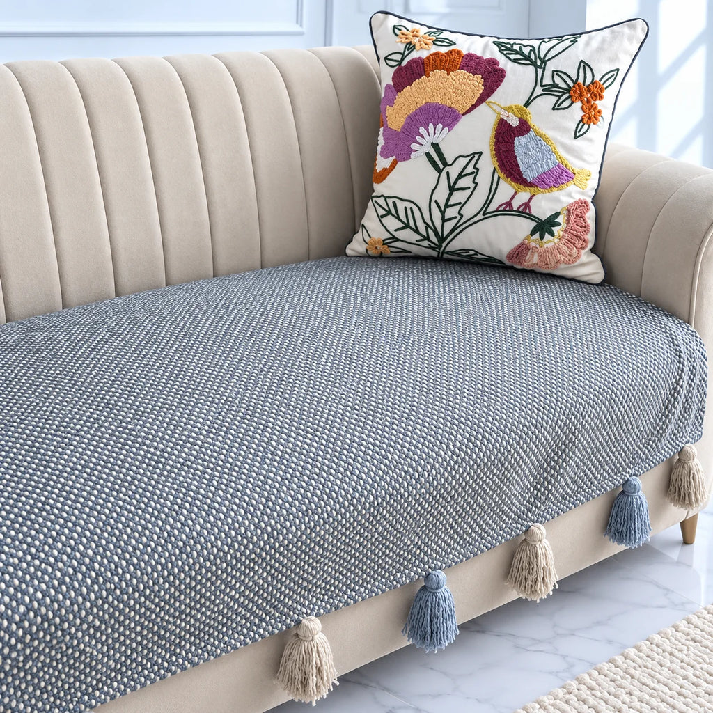 Sofa Cover with tassels