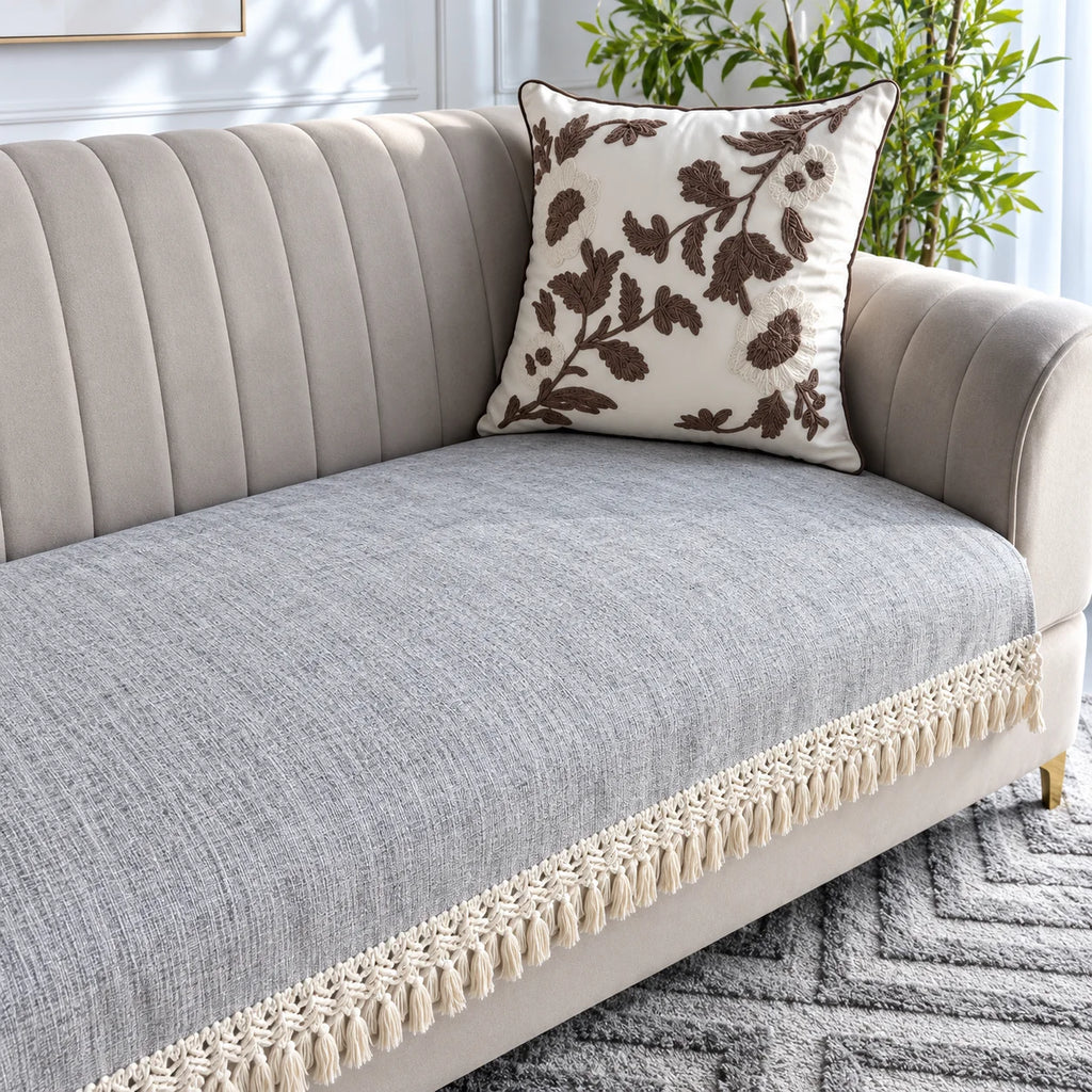 Sofa Cover with tassels