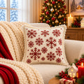 Christmas Themed Cotton Printed Cushion Cover, Size:40cm X 40cm (16" X 16")