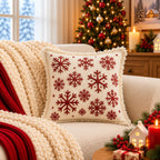 Christmas Themed Cotton Printed Cushion Cover, Size:40cm X 40cm (16" X 16")