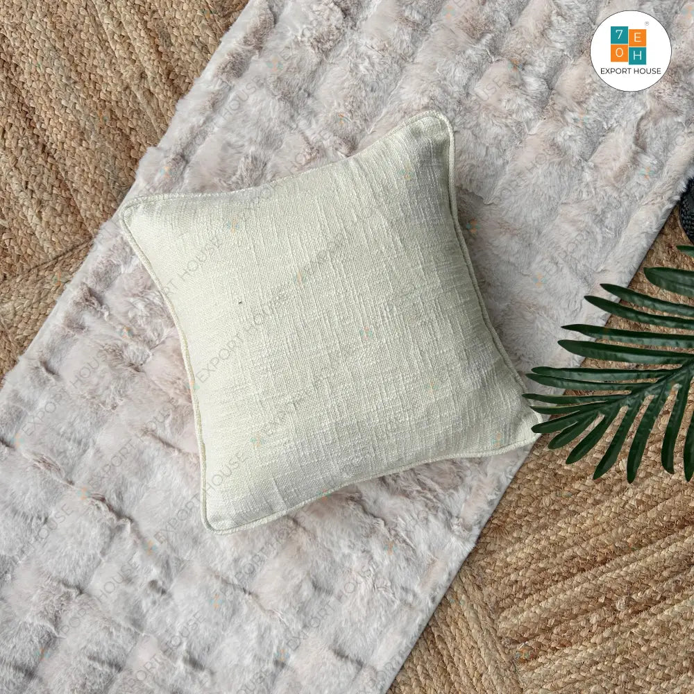 Export House Cotton Plain Cushion Cover -  Size:40cm X 40cm (16" X 16")