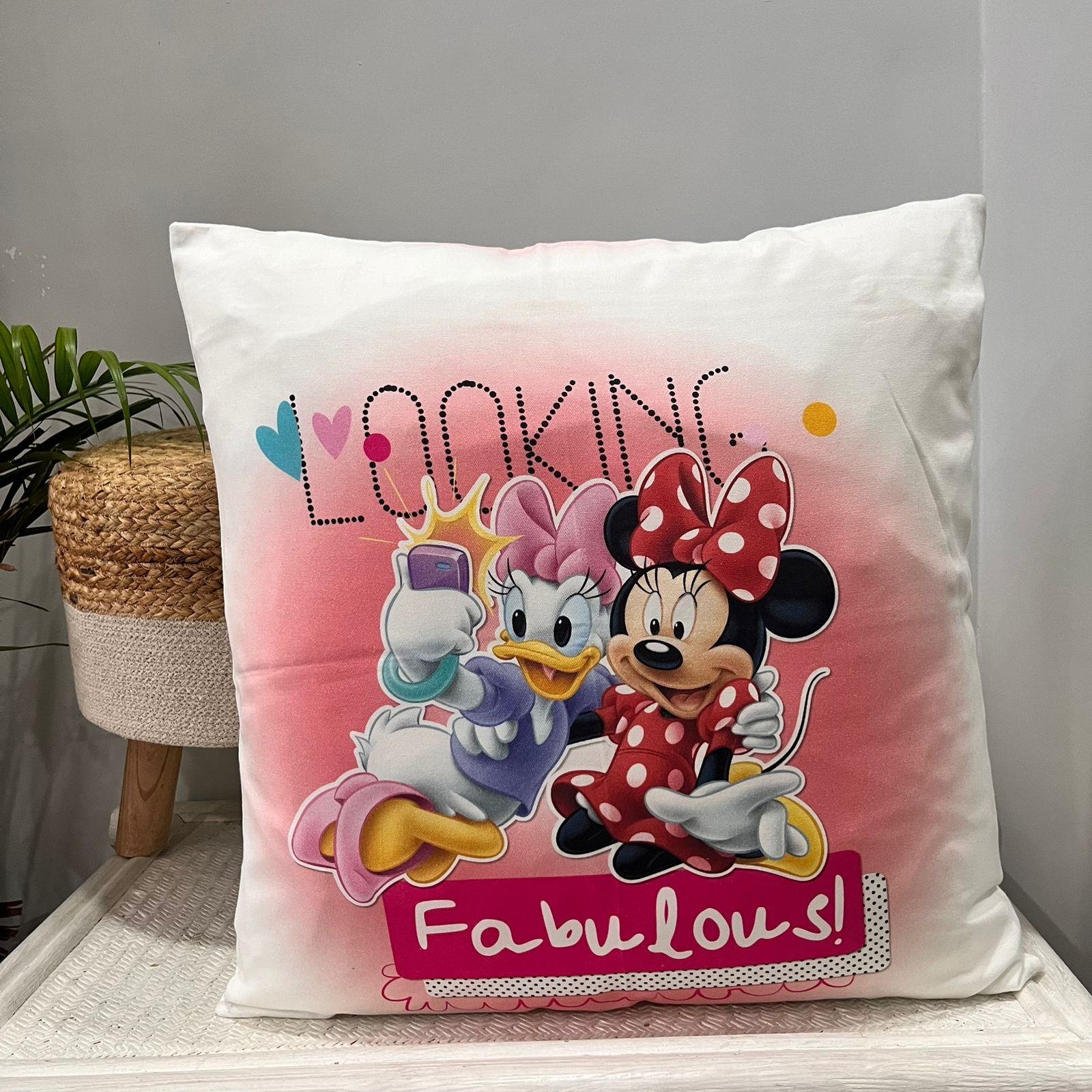 Export House Cotton Printed Cushion Cover -  Size:60cm X 60cm (24" X 24")