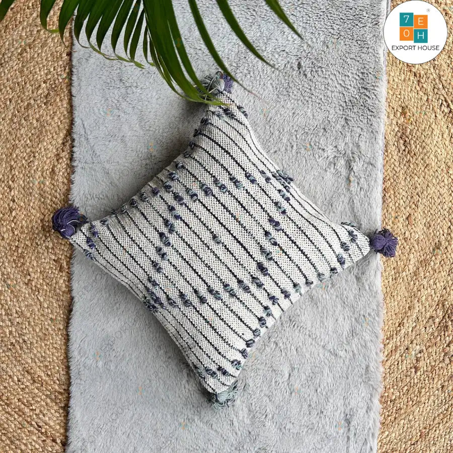 Export House Cotton Boho Cushion Cover -  Size:40cm X 40cm (16" X 16")