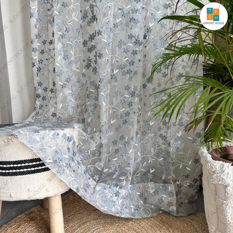 Embroidered Sheer Curtain