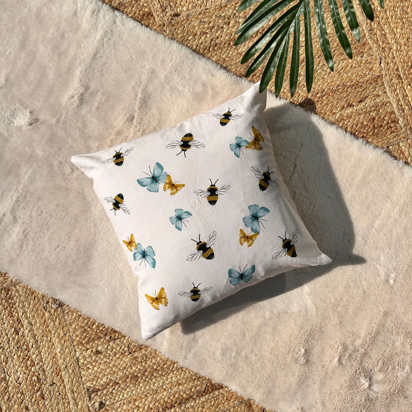 Export House Cotton Printed Cushion Cover -  Size:40cm X 40cm (16" X 16")