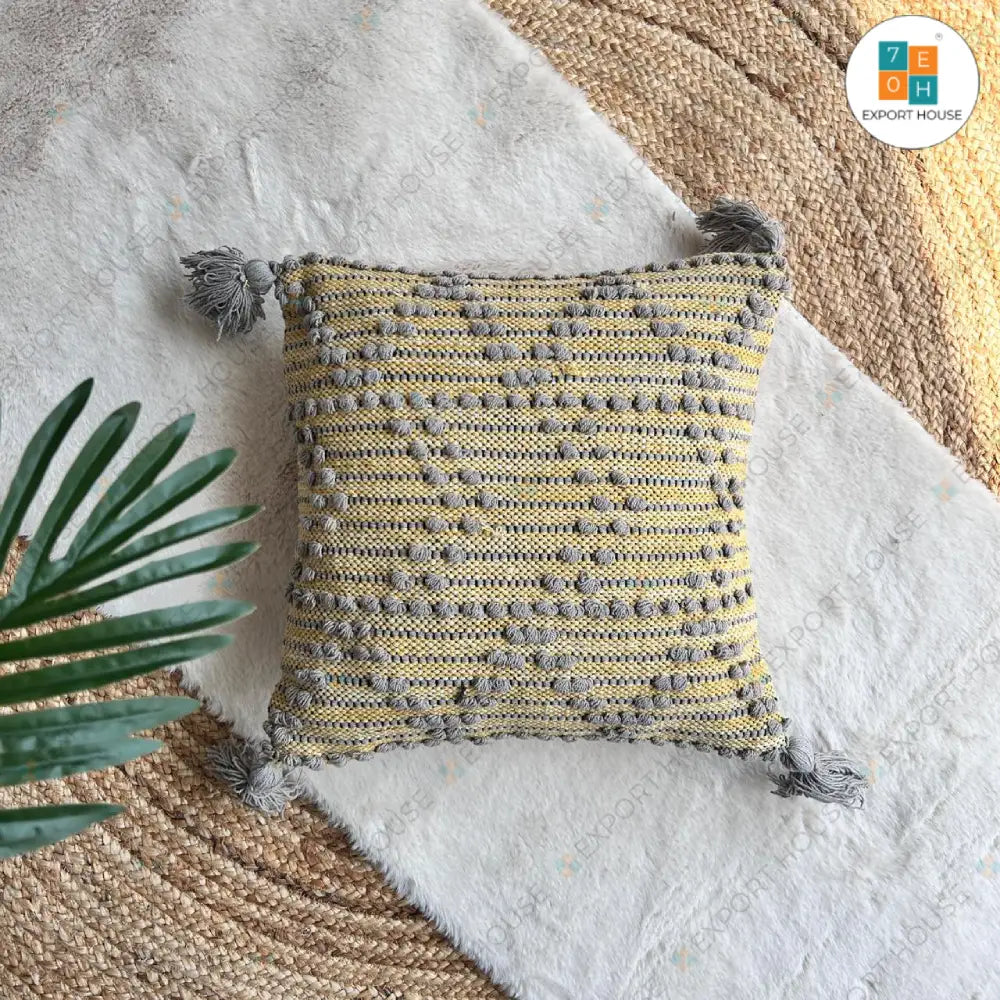 Export House Cotton Boho Cushion Cover -  Size:40cm X 40cm (16" X 16")