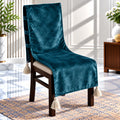 Teal Velvet Luxe Chair Cover with Tassels