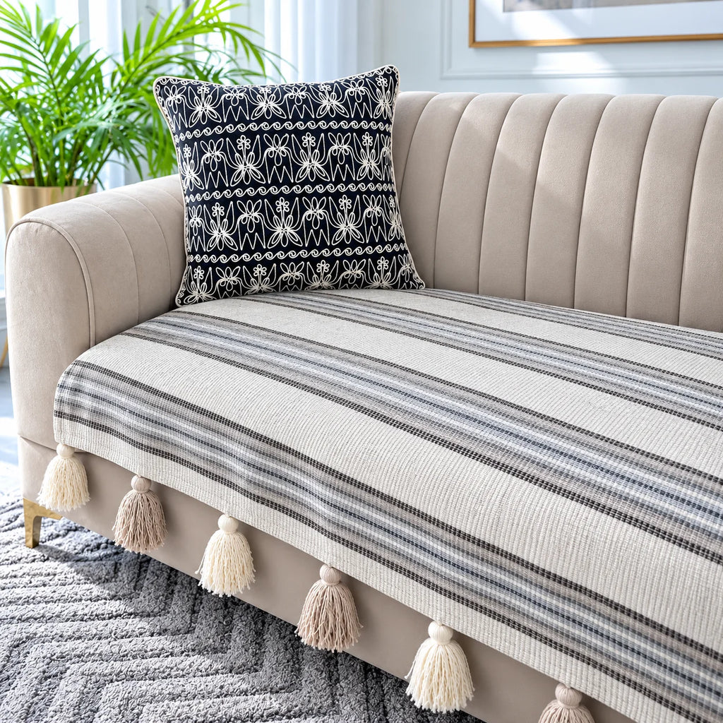 Sofa Cover with tassels