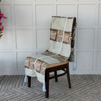 Urban Graffiti Pattern Chair Cover with Tassels