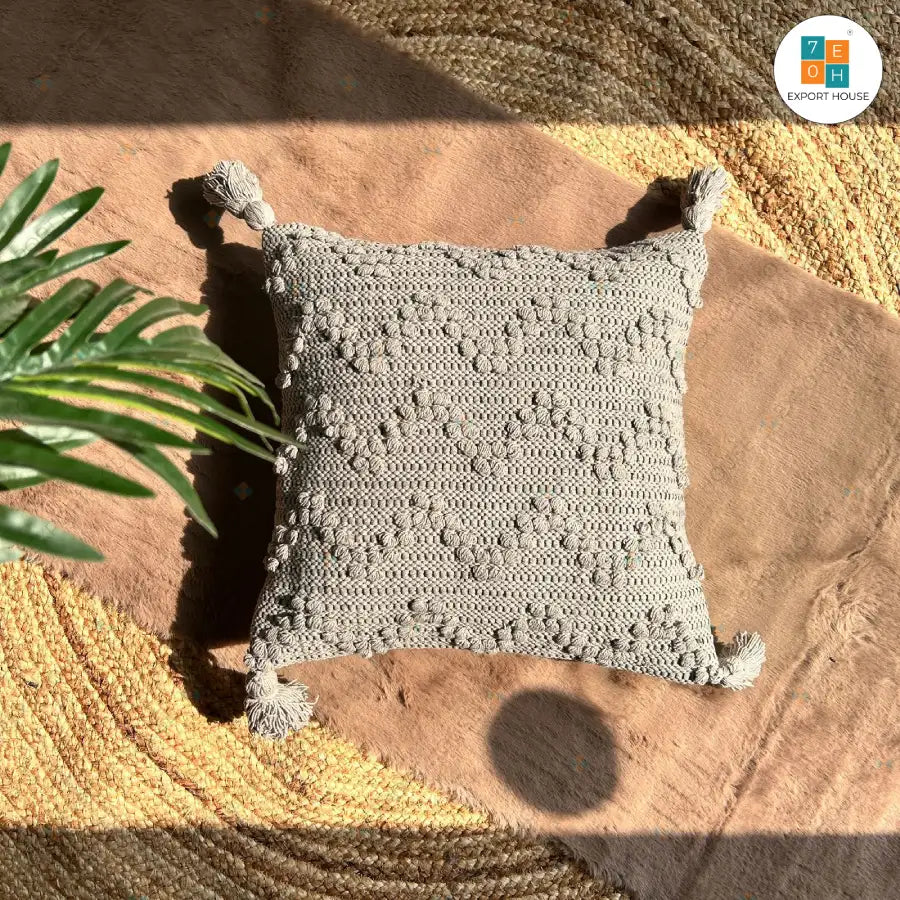 Export House Cotton Boho Cushion Cover -  Size:40cm X 40cm (16" X 16")