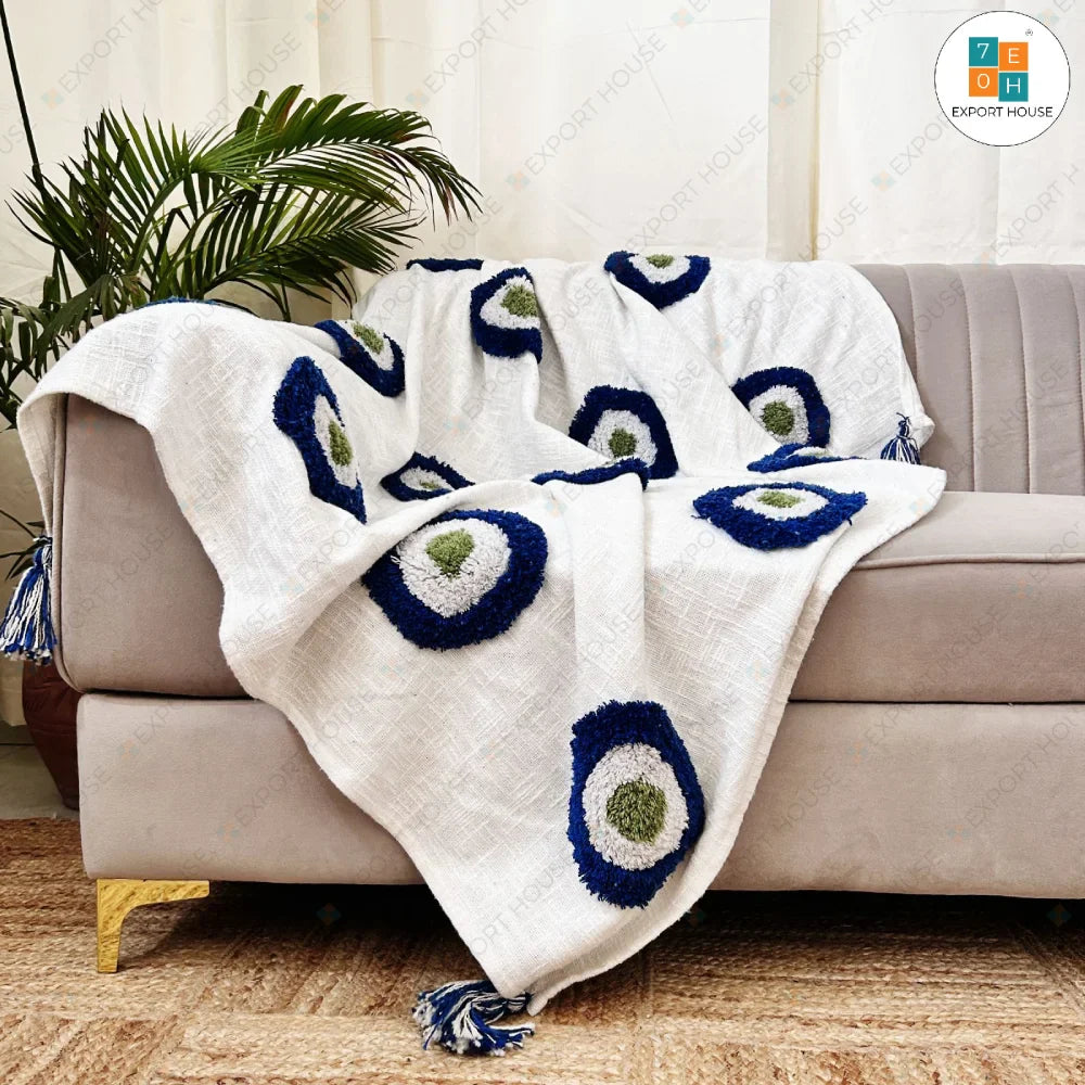 Evil eye sofa throw