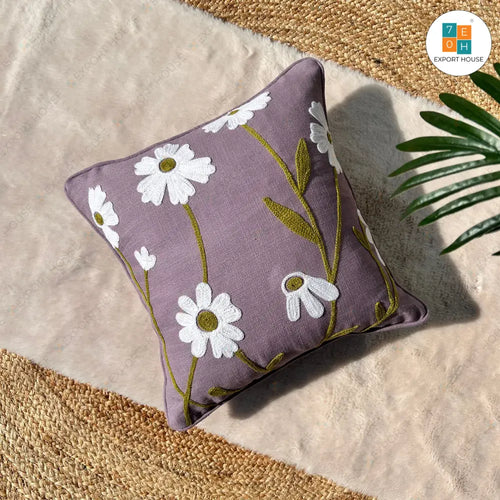 Aari Work Cushion Covers, 40cm X 40cm (16" X 16")