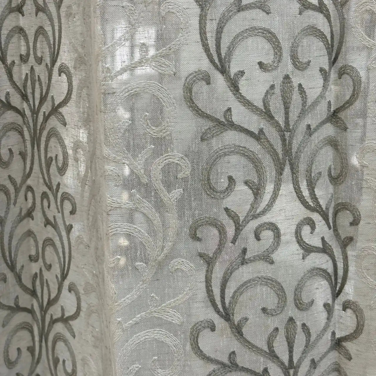 Premium Embroidered Sheer Curtain