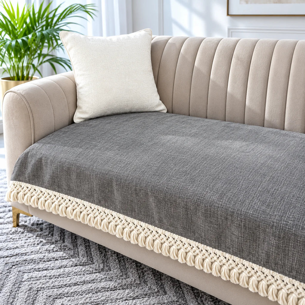 Sofa Cover with tassels