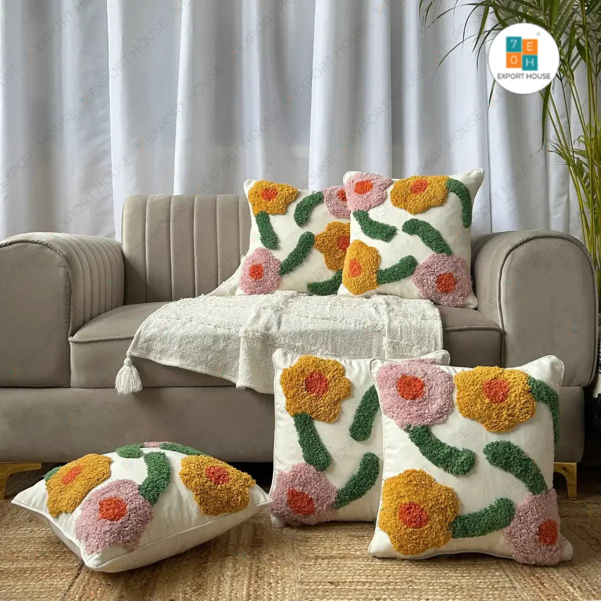 Enhance Your Home Decor with 16x16 Inch Cotton Tufted Cushion Covers