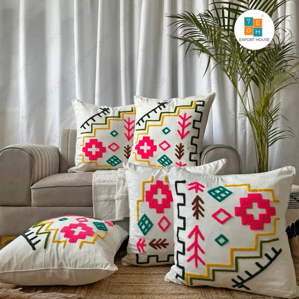 Vibrant Mosaic - Premium Cushion Cover