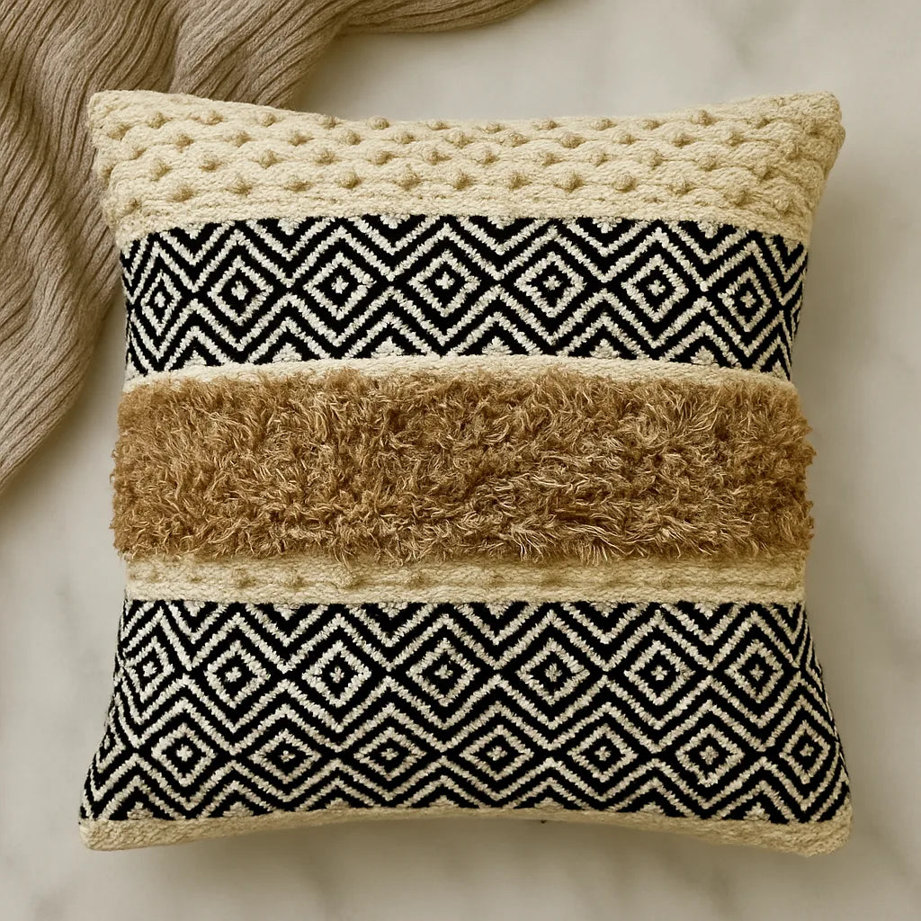 Boho tribal weave - Premium Cushion Cover
