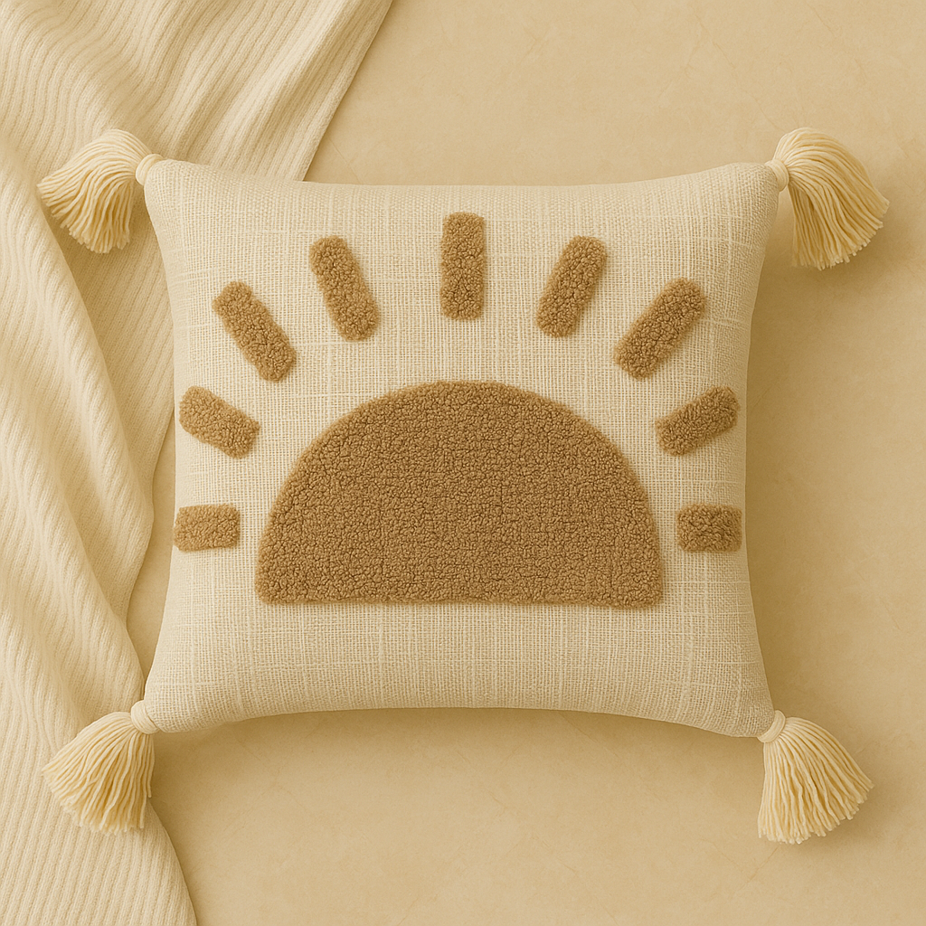 Sunbeam serenity - Tufted Premium Cushion Cover