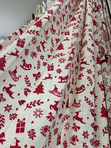 Christmas Themed Cotton Curtains