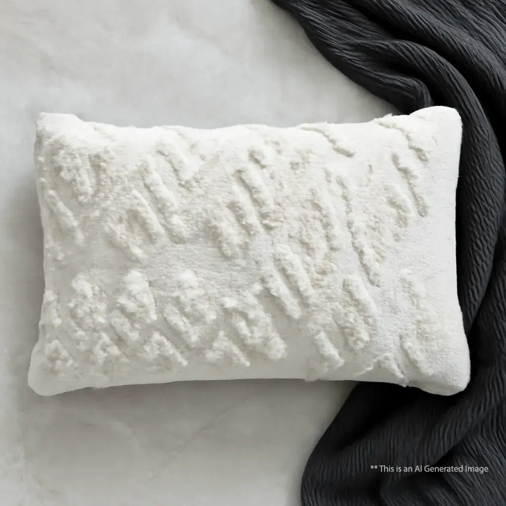 Slub-Cotton Tufted Cushion Cover, 30cm X 50cm (12" X 20")