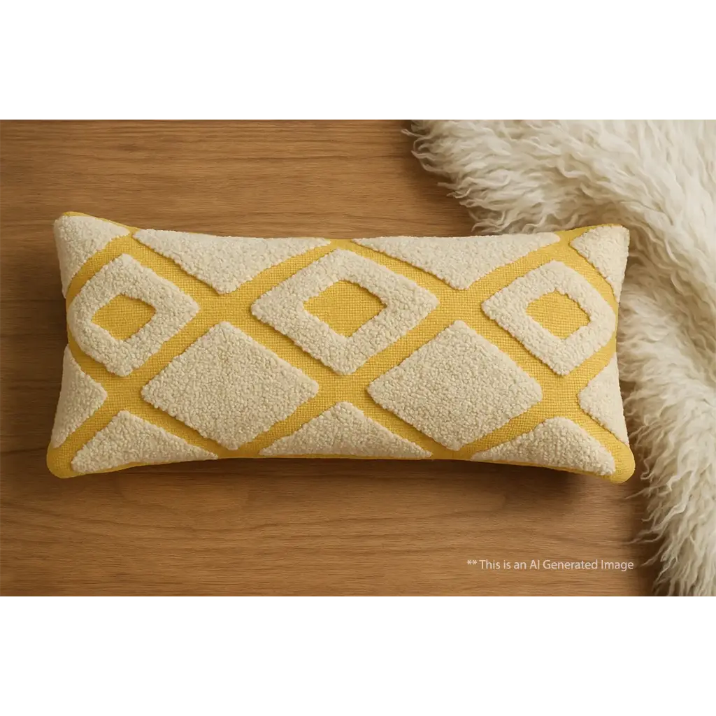 Cotton Tufted Cushion Cover, Size:30cm x 91cm (12" x 36")