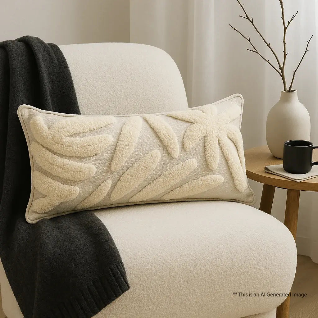 Cotton Tufted Cushion Cover, Size:30cm x 91cm (12" x 36")