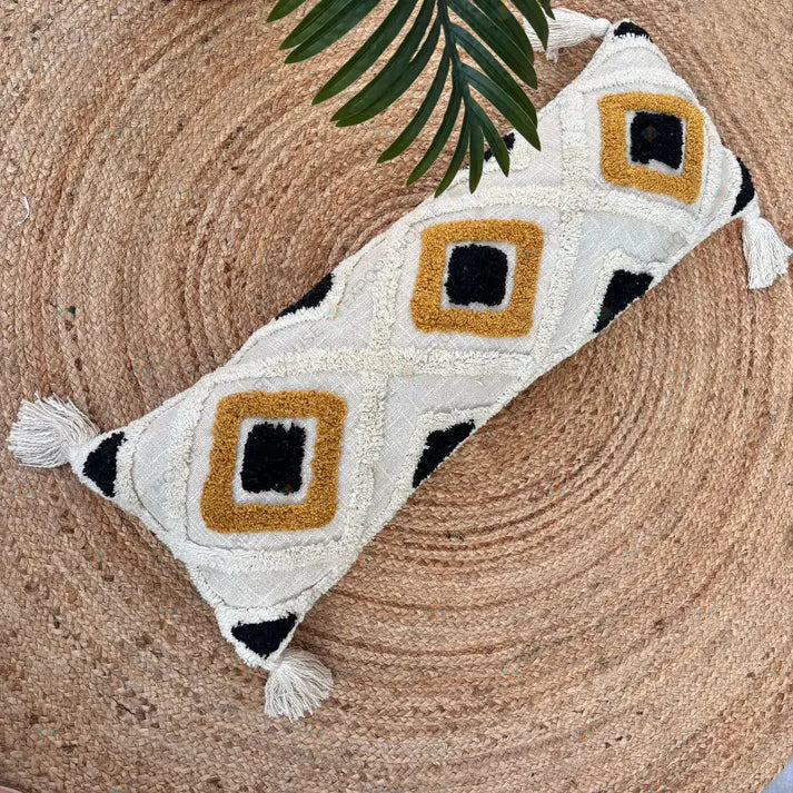Cotton Tufted Cushion Cover, Size:30cm x 91cm (12" x 36")