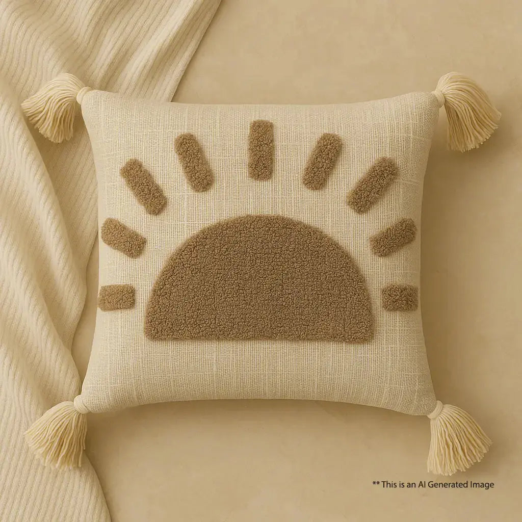 Sunbeam serenity - Tufted Premium Cushion Cover