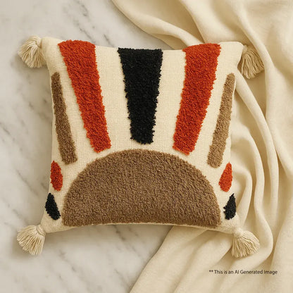 Sunset Mirage - Tufted Premium Cushion Cover