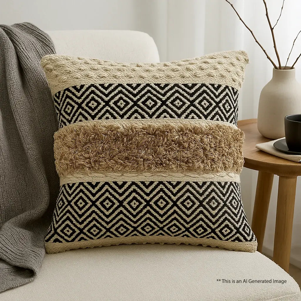 Boho tribal weave - Premium Cushion Cover