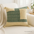 Verdant elegance - Tufted Premium Cushion Cover