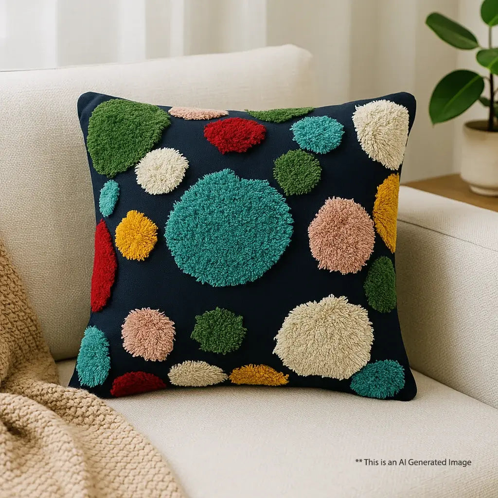 Rainbow Dot Medley - Premium Cushion Cover