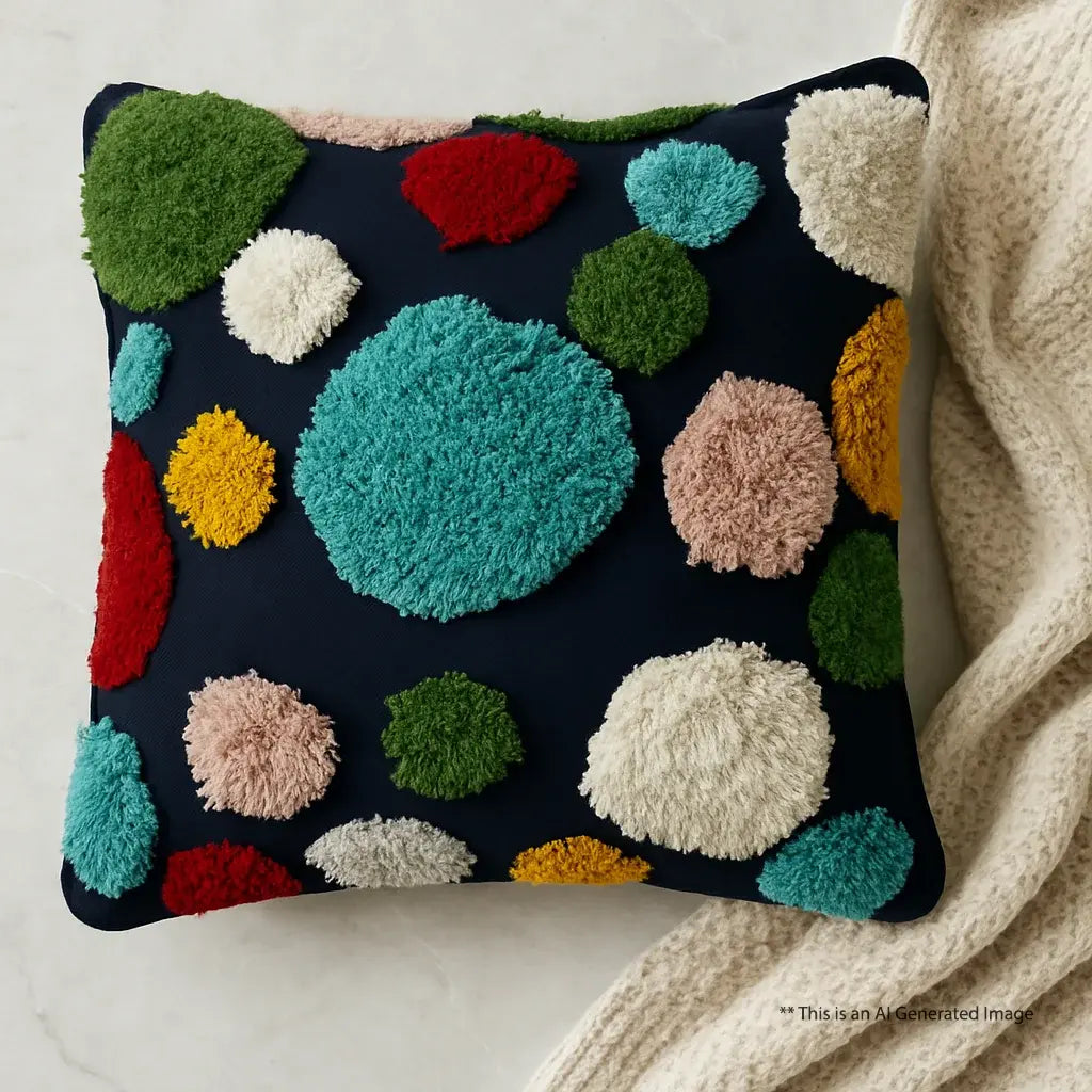 Rainbow Dot Medley - Premium Cushion Cover