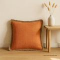 Rustic Charm Jute Lace - Premium Cushion Cover