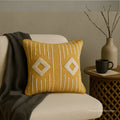 Slub-Cotton Embroidered Cushion Cover, 40cm X 40cm (16" X 16")